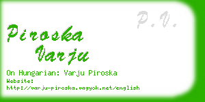 piroska varju business card